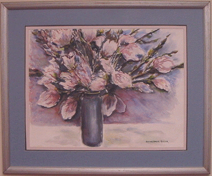 Tulip Tree in Blue Vase